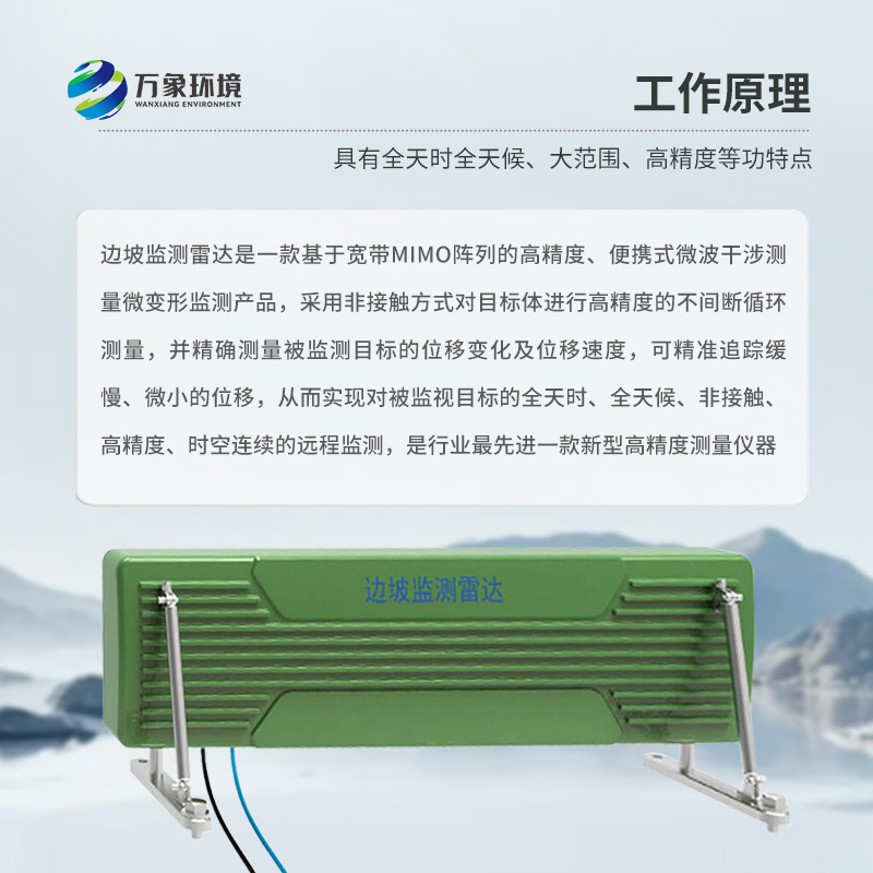 邊坡穩(wěn)定監(jiān)測(cè)雷達(dá)可精準(zhǔn)追蹤緩慢、微小的位移