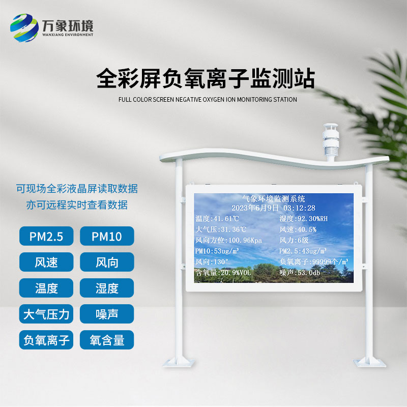 全彩屏一體化負(fù)氧離子監(jiān)測站對于公園景區(qū)有什么幫助？